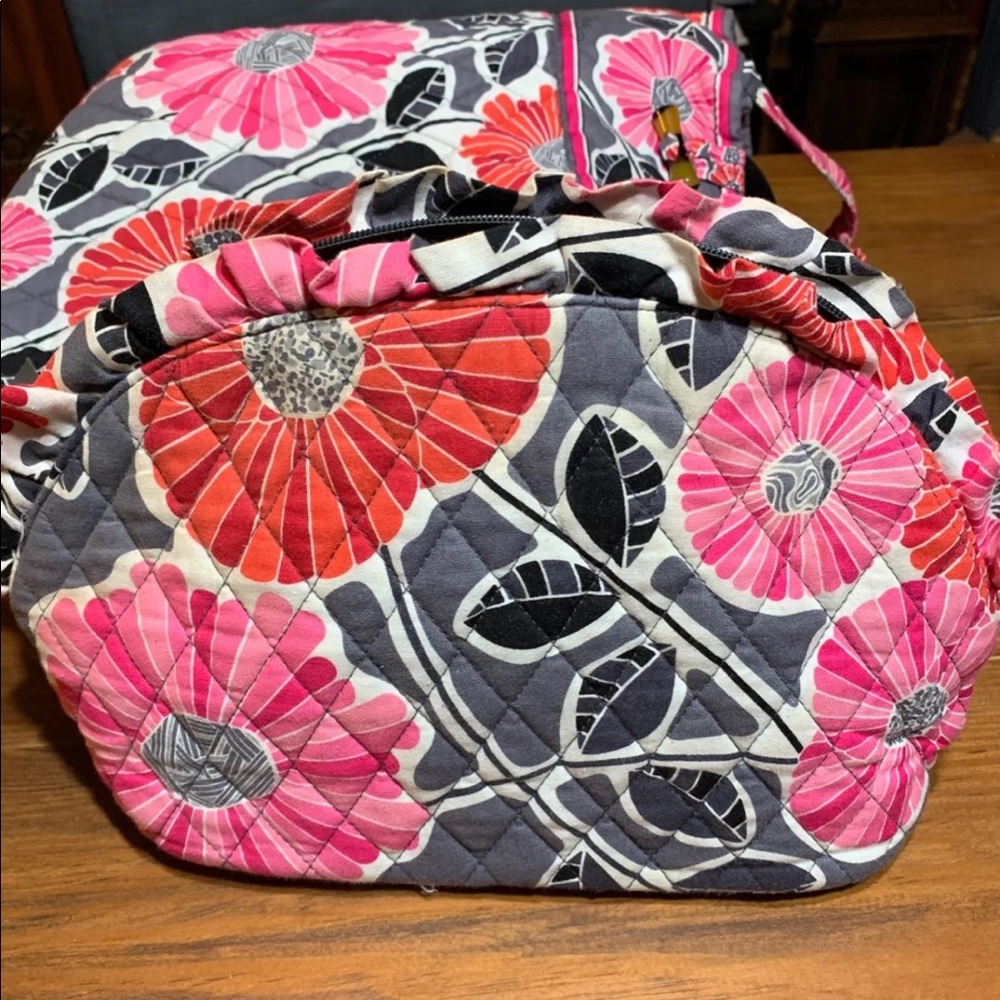 Vera Bradley Large ruffle Cosmetic bag